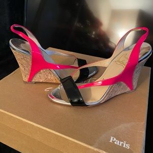 Authentic Christian Louboutin Wedges 38